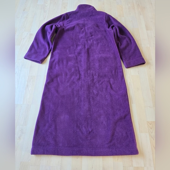 L.L. Bean Women's Purple Fleece Robe - Picture 3 of 8